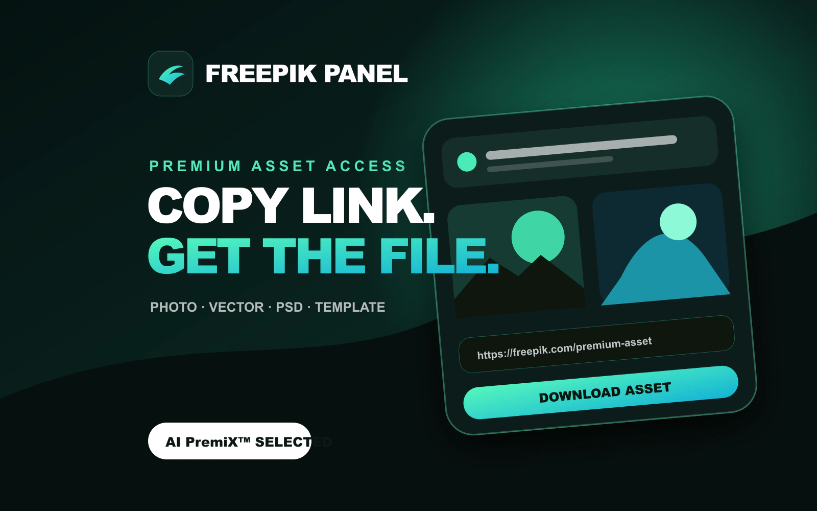 پوستر پنل دانلود Freepik و Magnific
